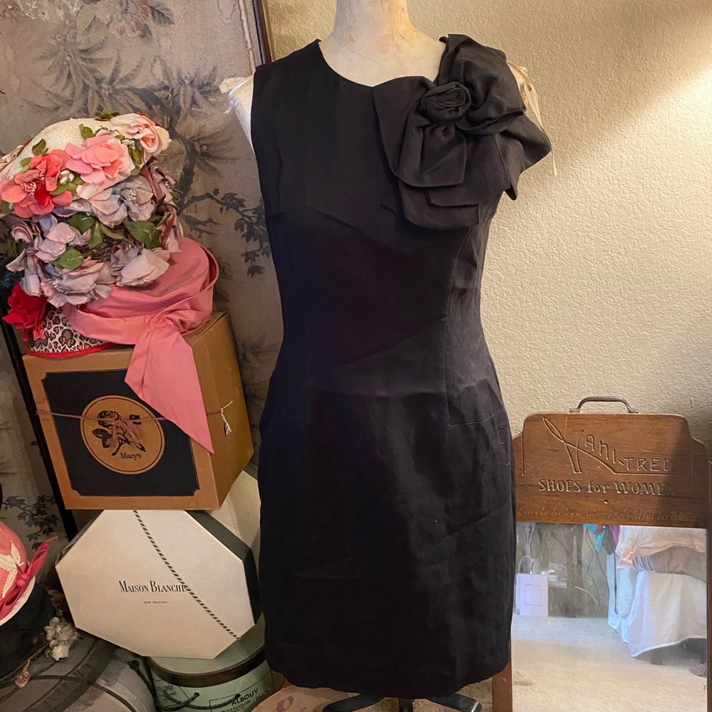 Burlap Anthropologie LBD w bow detail. NWT RARE